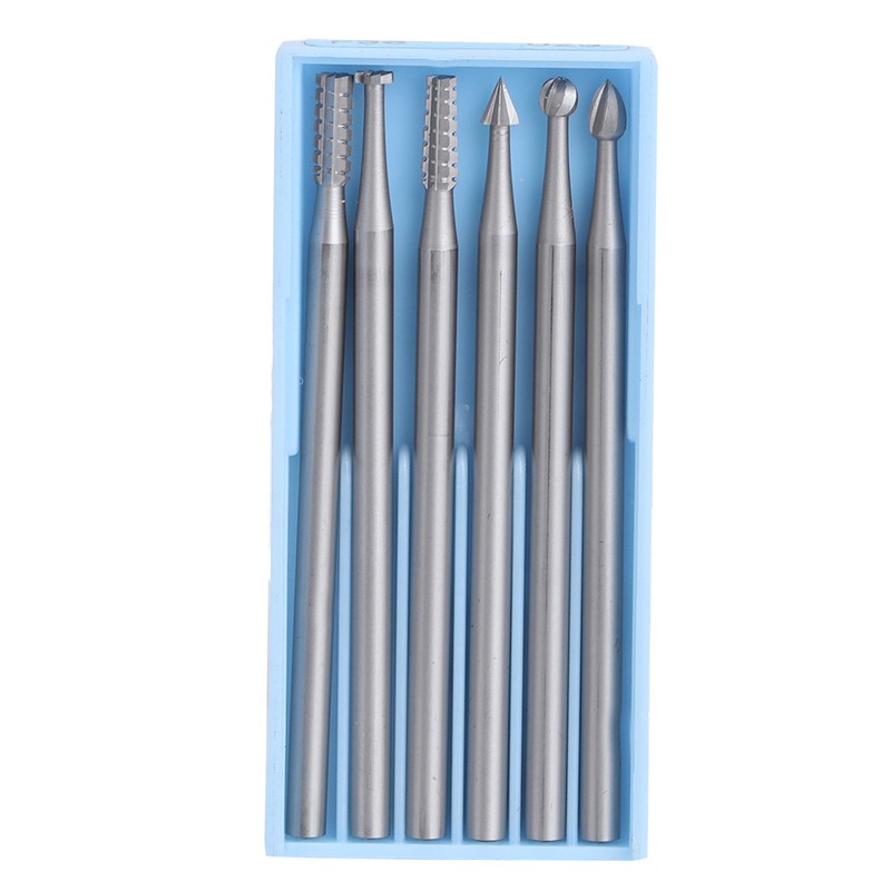6Pcs/Set 2.35mm Handle Tungsten Steel Milling Cutter Carving Knife Engraving