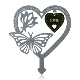 Lotsdonxia A Garden Memorial Stake, Use of Metal Plaques at Cemeteries to Honor Family and Friends, Suitable for Outdoor Sites Such As Gardens, Cemeteries and Yards(Sister)