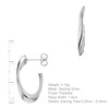 Tuscany Silver Oval Offset Creole Earrings
