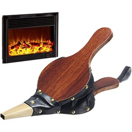 VICMAT Wooden Bellows for Fireplace and Grill, Grill Bellows 30.5 x 12.5 cm for Barbecue Fire Bellows Outdoor Cooking Picnic