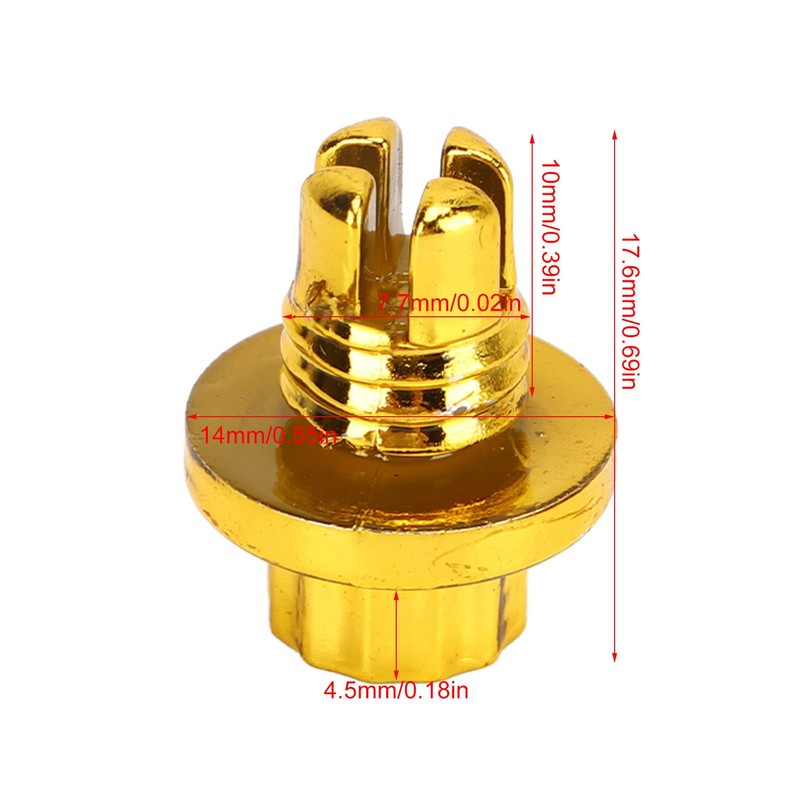 KIMISS Wheel Rivets, Pack of 25 Rim Rivets Gold ABS