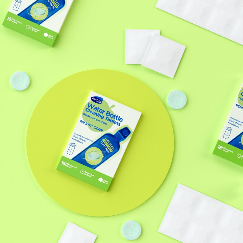 apptrin Water Bottle Cleaning Tablets, 18 Pack Bottle Clean Tablet