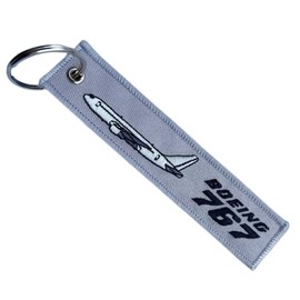 Boeing 767 Jumbo Jet Passenger Model Aircraft Aerospace Aviation Design Manufacturer Air Airplane Airline Flight Keychain Key Tag Chain Fob Ring