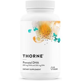 THORNE Prenatal DHA 650 mg DHA and 200 mg of EPA 60 Capsules exp date 06/2026
