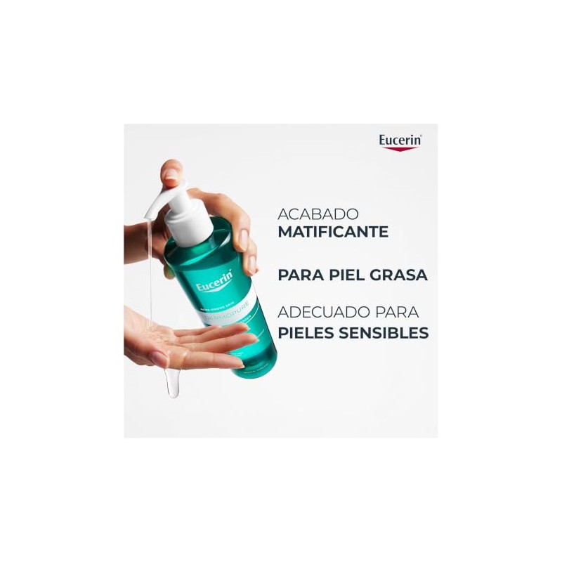Eucerin Gel Limpiador Facial Piel Grasa Imperfecciones, 400Ml