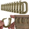 IronSeals 10 Pack Multipurpose D-Ring Grimloc Locking for Molle Webbing