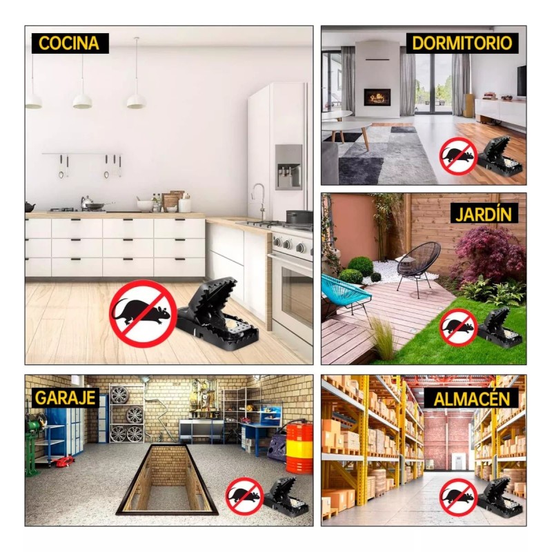 Nu Labs Trampa Para Ratones Ratas De Golpe Reutilizable Sensible