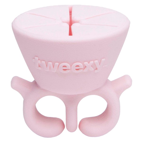 tweexy Wearable Nail Polish Holder Ring, Fingernail Polishing Tool, Manicure and Pedicure Accessories (Pink Frosting)