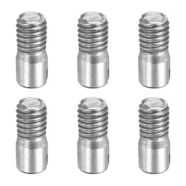 MECCANIXITY 6 Pcs M5 x 12mm Slotted Cylindrical Pins, 304 Stainless Steel Dowel External Thread Locating Parallel Pins Shelf Support Peg Pin for Furniture Installation, DIY Project
