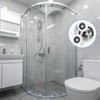 Voarge Curved Shower Door Rollers with Double Sliding Door Accessories