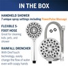 Waterpik One-Touch Dual 2-in-1 Shower System With Rain Shower Head