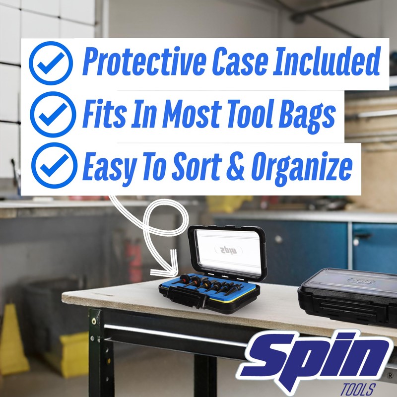 SPIN S5000 5-Piece Drill Bit Swaging Tool Set 1/4, 3/8,