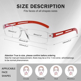 AQWANO Rimless Computer Reading Glasses Blue Light Blocking, 5 Pack Fashion Readers for Women Men Lightweight & Comfortable Anti Glare/Eyestrain, 2.25
