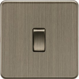 Knightsbridge 10AX 1G 2-Way Switch - Antique Brass