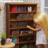 Odoria Dollhouse Bookcase Shelf Miniature: 1/12 Scale Brown Bookshelf Modern