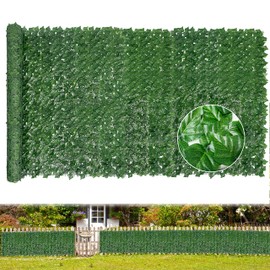 Bybeton Artificial Ivy Privacy Fence - 60" x 120" UV-Resistant Green Fake Vines Leaf Grass Wall - Patio, Balcony, Garden, Backyard Decor