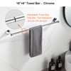 BGL Bathroom Hardware Set, Chrome Adjustable Expandable Towel Bar 4-Piece