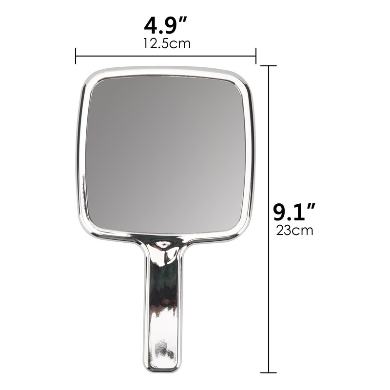 BUNCHBRAVO Compact Hand Mirror - Water Ripple Design, Square Handheld