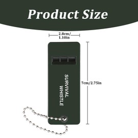 MOLZINY Pack of 2 Camping Whistle, Rescue Whistle, High Pitch Survival Whistle, Loud Emergency Whistle, 3 Holes, High Decibel Whistle with Lanyard, Ground Hole Relief Whistle for Hiking, Camping