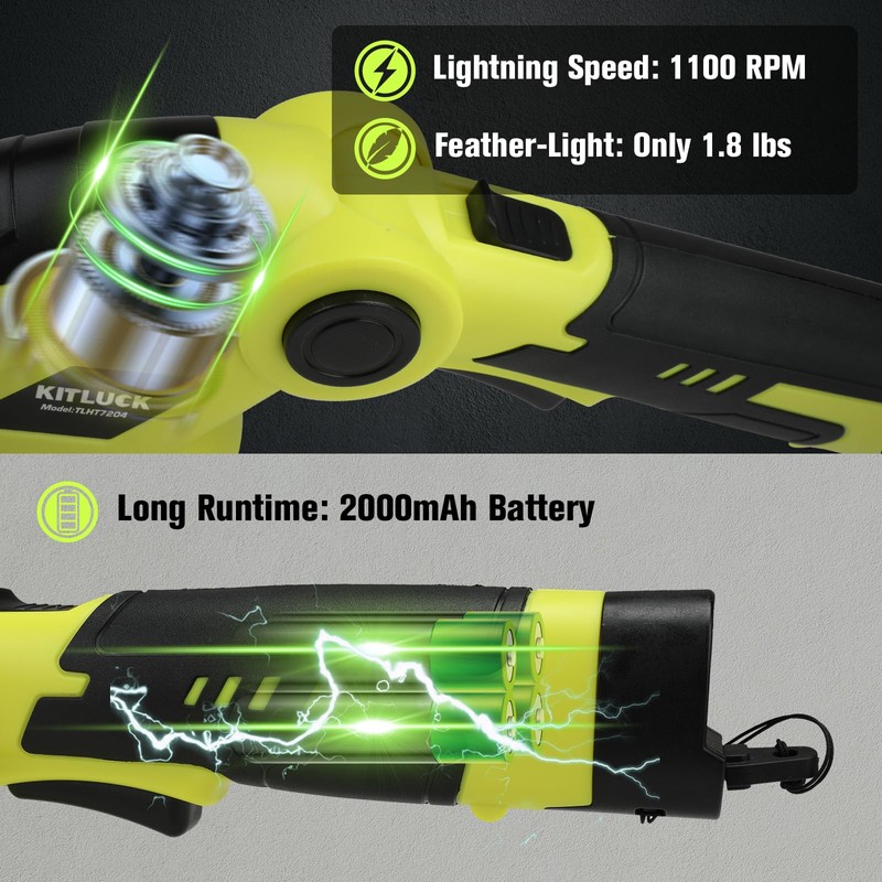 KITLUCK 8V Cordless 2-in-1 Grass Shear & Hedge Trimmer,Handheld Electric
