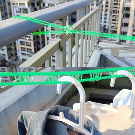 Clothesline Windproof Outdoor 5m/ 16.4ft, Portable Clothes Drying Rope Nylon Clothes Line String Outdoor, Windproof Clothesline for Camping Travel Hanger or Home Use