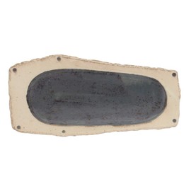 (Outlet Included) 和食 Charger Japanese Black Deformation Length Dishes