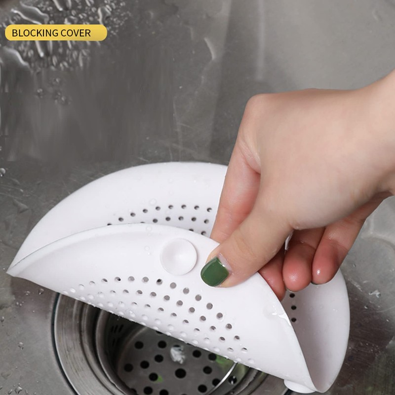 Hair Catcher Round Silicone Hair Stopper with Suction Cup Quick