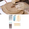 Wooden Pottery Clay Craft Sculpting Modeling Tools DIY Carved Art