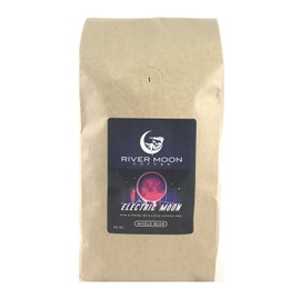 River Moon Coffee, Electric Moon High Caffeine Coffee, Whole Beans, 2 lbs., Bold, Medium Dark Roast, Arabica and Robusta Beans