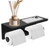 Double Toilet Paper Holder, Stainless Steel Tissue Paper Holder with