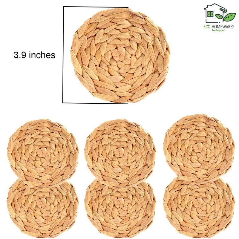 Seagrass Coasters | Durable Handmade Water Hyacinth Coaster Set of