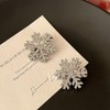 Hairpin 2pcs,Snowflake Hair Clips Mini Hair Xmas Glitter Barrette Snowflake