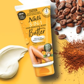 Nad's Nad's 3n1 Gentle & Soothing Body & Legs Hair Removal Butter For Women, Sensitive Depilatory For All Skin Types (21103), 5.1 Fl Oz (Pack of 1)