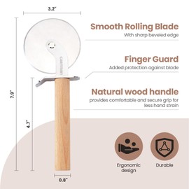 Cartman Pizza Cutter, Sharp Stainless Steel Blade, Rust Resistant, Comfort Handle