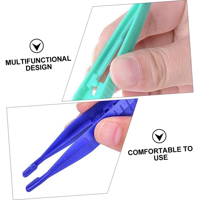 Mikinona 2sets Professional Makeup Tool Set Plastic Eyebrow Tweezers Eyebrow