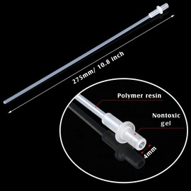 Weewooday 50 Pcs Disposable Artificial Insemination Rods Disposable Breeding Rod Tube Flexible Breeding Catheter Tube for Dog Goat Sheep(10.8 Inches,White)