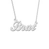 GR35Z9 Brat Name Necklace Silver Initial Pendant Necklace Dainty Jewelry