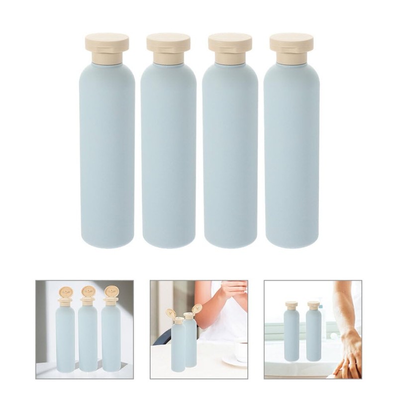 NOLITOY Travel Toiletry Bottles Set 4pcs Refillable Shampoo Dispenser Bottles