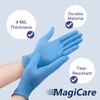 MAGICARE Blue Nitrile Exam Gloves - Disposable, Latex-Free Medical Gloves