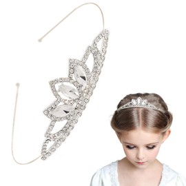 Sparkling Silver Tiara for Girls & Women - Rhinestone Crown, Elegant Birthday Party Accessory, Bridal, Dance, Holiday, and Special Occasion Headwear