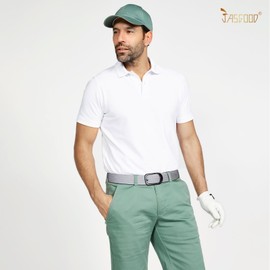 JASGOOD Stretch Belt for Men, Men Elastic Woven Braided Belt 1 3/8 Casual Belt Golf Belt for Jeans Pants, C-Grey