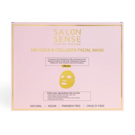 Salon Sense 24K Gold & Collagen Face Mask - 5 pack