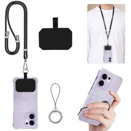 Oppo Reno13 A 用 ケース カバー スマホ ストラップ 首掛け/肩掛け/斜め掛け 紛失防止 長さ調整可能 ショルダー ストラップホール付き 耐衝撃 傷防止 全面保護 なワイヤレス充電邪魔ない(クリア)