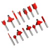 15Pcs Router Bit Set 1/4in Shank Carbide Trimmer Engraving Machine