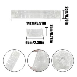 TEAONE Shower Ear Caps, 100 PCS Waterproof Ear Covers for Shower, Bathing, Hair Dye (12cm/4.72in)