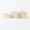 Muji 23089999 Cotton Canvas Soft Box with Handle, Slim, Small,