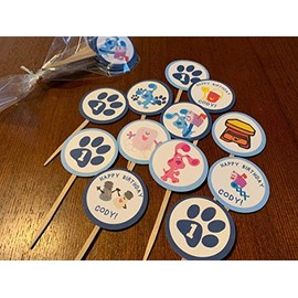 Blue Character Cupcake Toppers