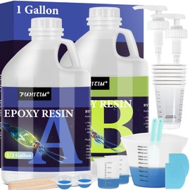 Epoxy Resin 1 Gallon - Crystal Clear Epoxy Resin Kit - Self-Leveling, High-Glossy, No Yellowing, No Bubbles Casting Resin Perfect for Crafts, Table Tops, DIY 1:1 Ratio