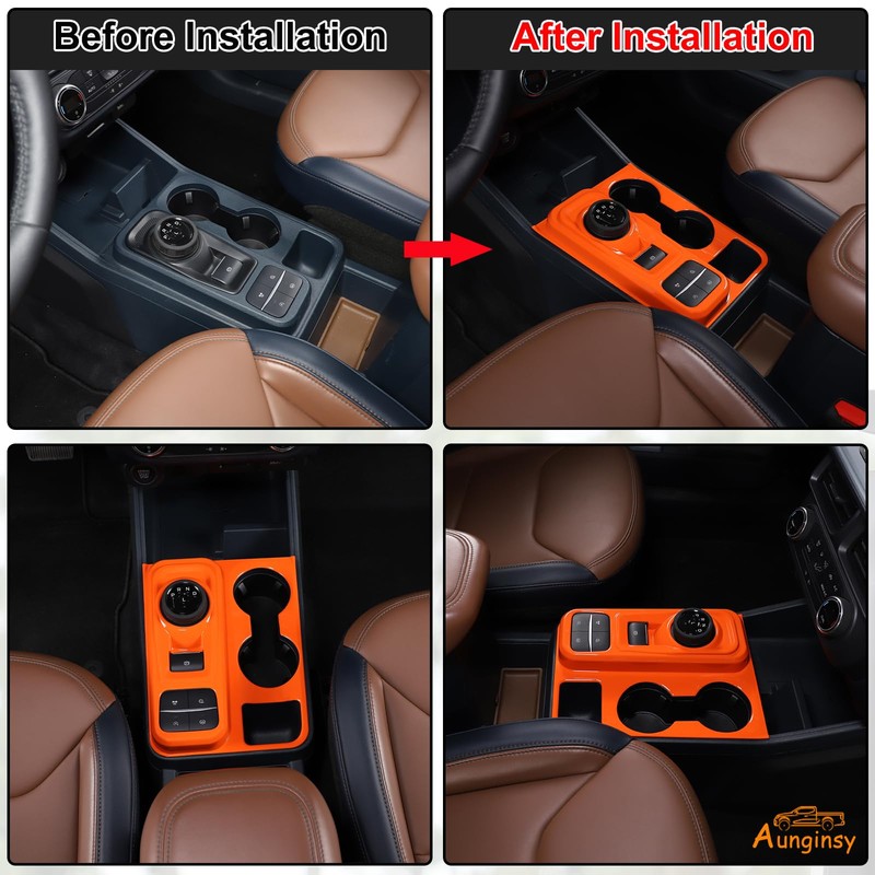 Car Central Control Gear Shift Box Panel Cover Trim Compatible
