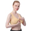 WANAYOU Women's Zip Front Sports Bra Wireless Post-Surgery Bra Active